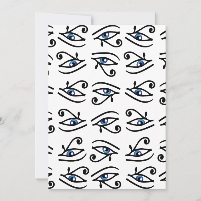 Egyptian Eye of Horus or wadjet Invitation (Front)