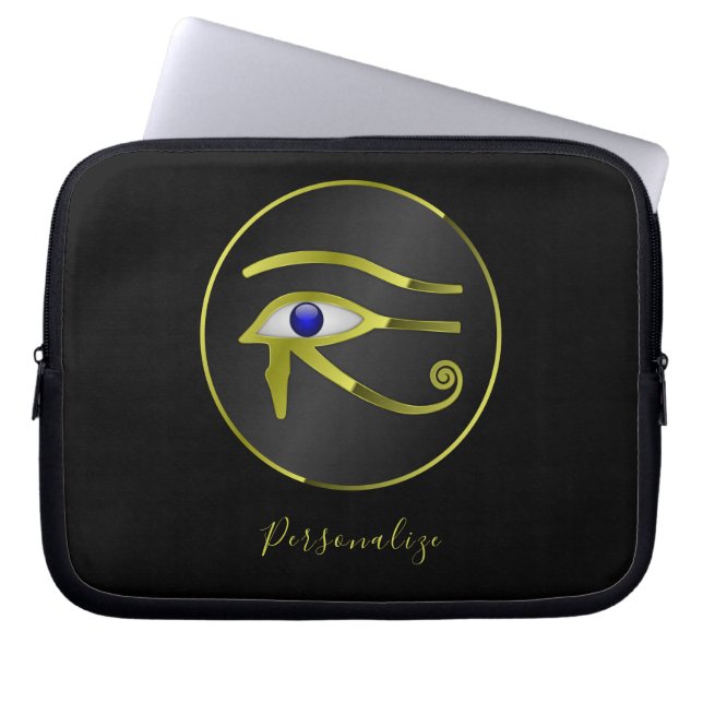 Egyptian Eye of Horus Ra Personalize Laptop Laptop Sleeve (Front)