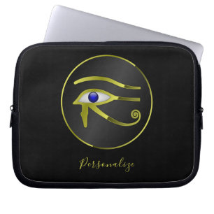 Egyptian Eye of Horus Ra Personalize Laptop Sleeve