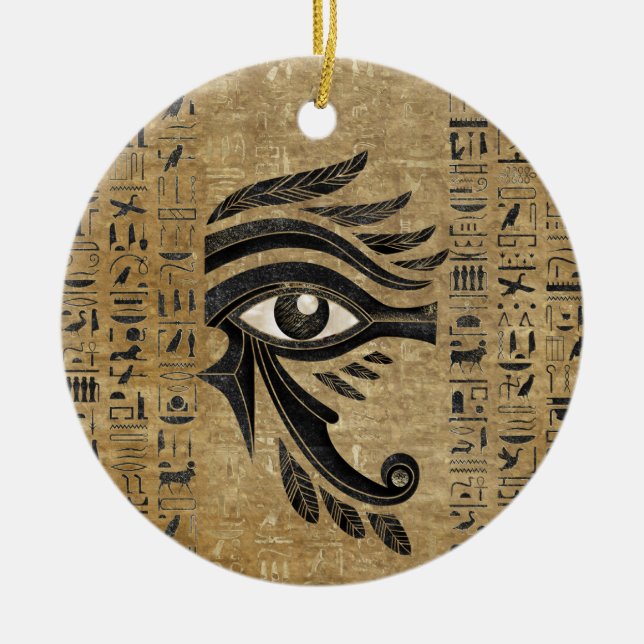 Egyptian Eye of Horus - Wadjet Ceramic Ornament (Front)