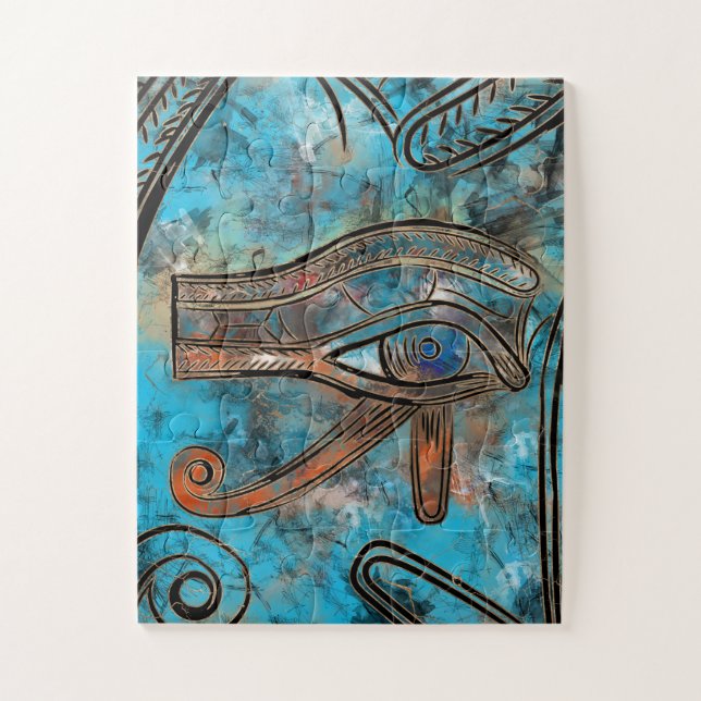 Egyptian Eye of Horus - Wadjet - Mixed Media Jigsaw Puzzle (Vertical)