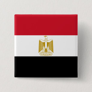 Egyptian Flag 2 Inch Square Button