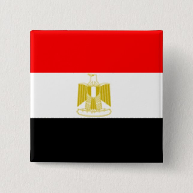 egyptian Flag 2 Inch Square Button (Front)