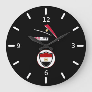 Egyptian flag large clock