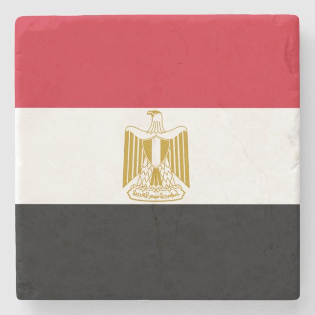 Egyptian flag stone coaster (Front)