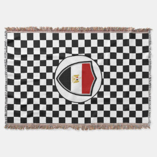 Egyptian flag throw blanket
