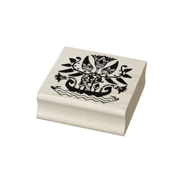 Egyptian flowers art stamp (Stamp)