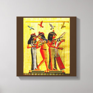 Egyptian Friendship Papyrus Canvas Print