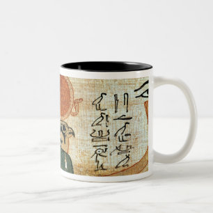 Egyptian funerary papyrus Two-Tone coffee mug