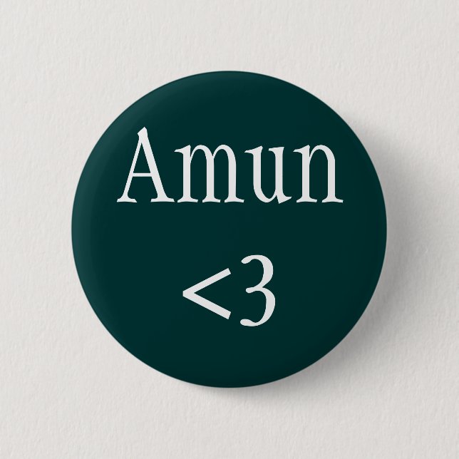 Egyptian God - Amun love badge 2 Inch Round Button (Front)