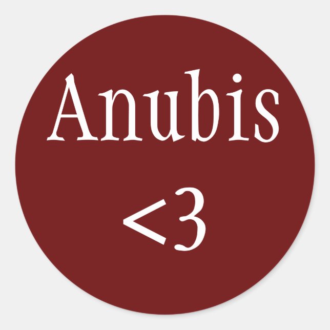 Egyptian God Anubis Love sticker (Front)