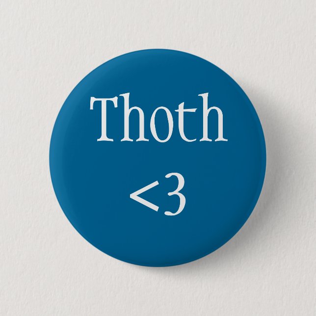 Egyptian God - Thoth love badge 2 Inch Round Button (Front)