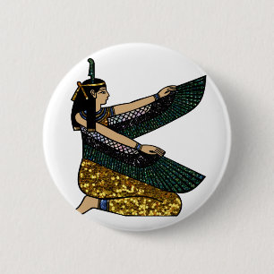 egyptian goddess 2 inch round button