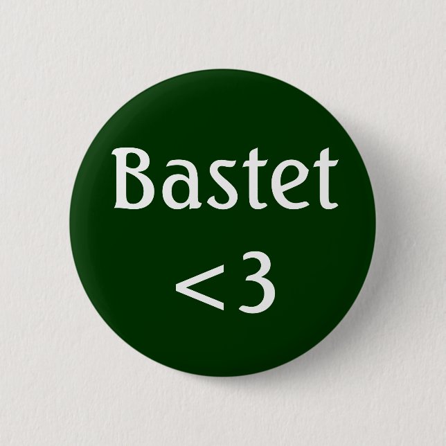 Egyptian Goddess - Bastet love badge 2 Inch Round Button (Front)