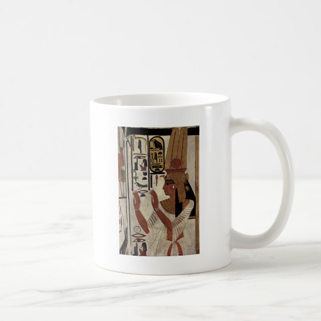 Egyptian goddess hieroglyphics pattern coffee mug (Right)