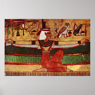 Egyptian Goddess Isis wall painting 1360 B.C. Poster