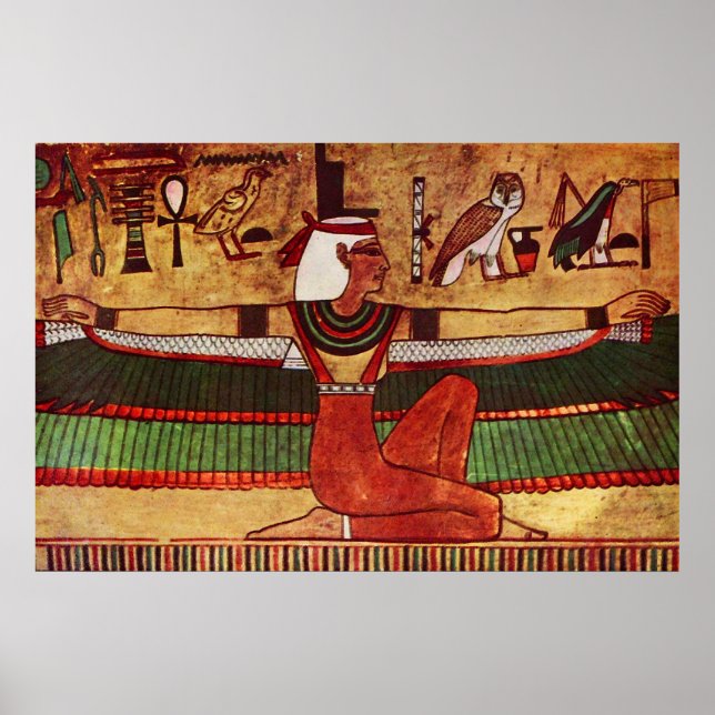 Egyptian Goddess Isis wall painting 1360 B.C. Poster (Front)