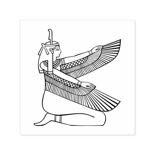 Egyptian Goddess Maat Tomb of Nefertari Nefertiti  Self-inking Stamp (Design)