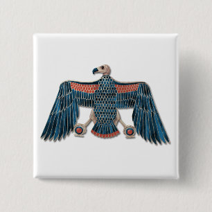 Egyptian Goddess Nekhbet Pectoral 2 Inch Square Button