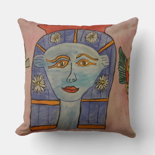 Egyptian Goddess Throw Pillow (Front)