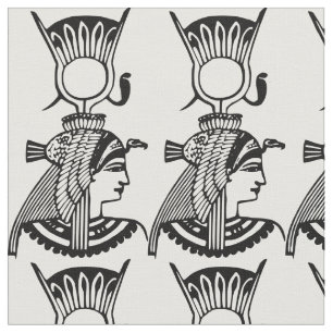 Egyptian Goddess with Ancient Asp Crown Fabric