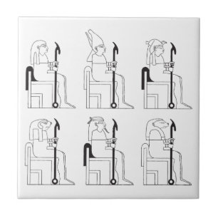Egyptian Gods and Pharaohs in School Tile