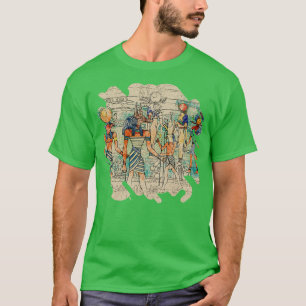 Egyptian Gods on canvas T-Shirt