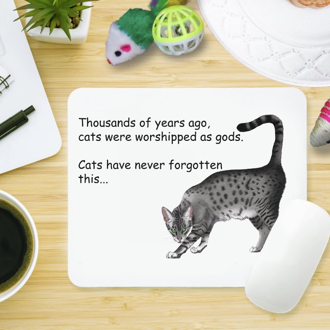 Egyptian Grey Tabby cat Mouse Pad (Creator Uploaded)