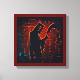 Egyptian Grim Reaper Halloween 2 Canvas Print