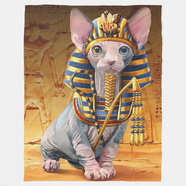EGYPTIAN HAIRLESS CAT FLEECE BLANKET (Front)