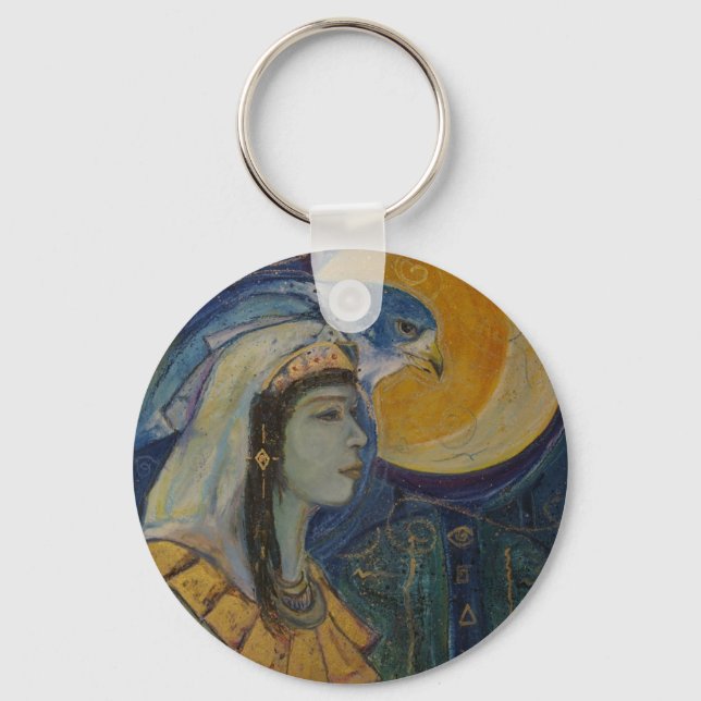 Egyptian Hawk Goddess Keychain (Front)