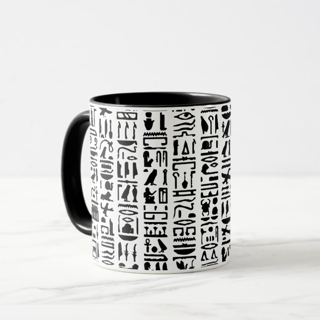 Egyptian Hieroglyph Mug (Front Left)