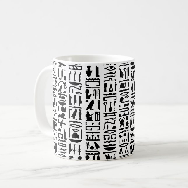 Egyptian Hieroglyph Mug (Front Left)