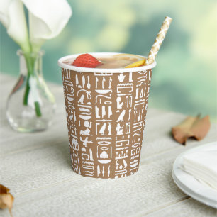 Egyptian Hieroglyph Paper Cups