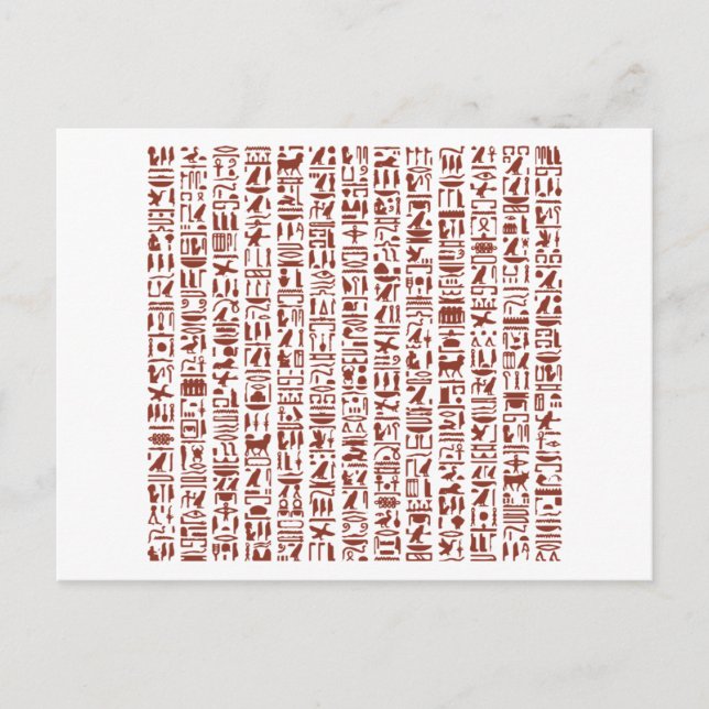 Egyptian Hieroglyph Postcard (Front)
