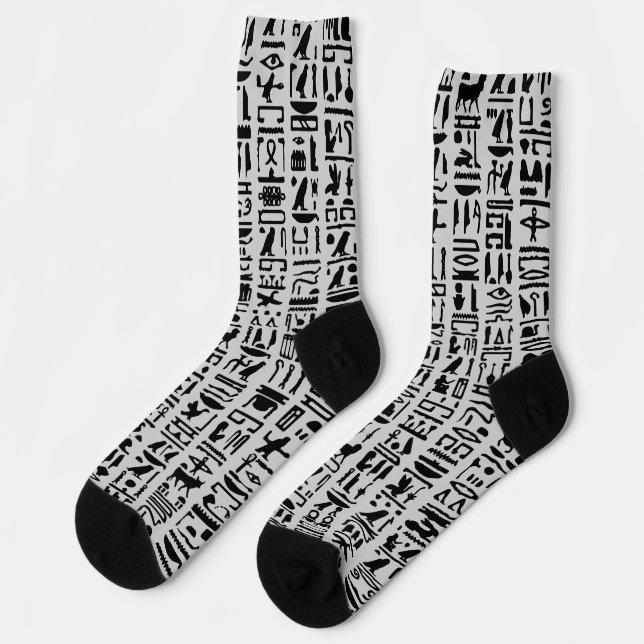 Egyptian Hieroglyph Socks (Left)