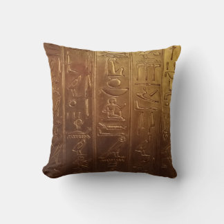 Egyptian Hieroglyph Throw Pillow