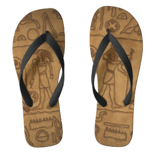 Egyptian Hieroglyphic Art Flip Flops