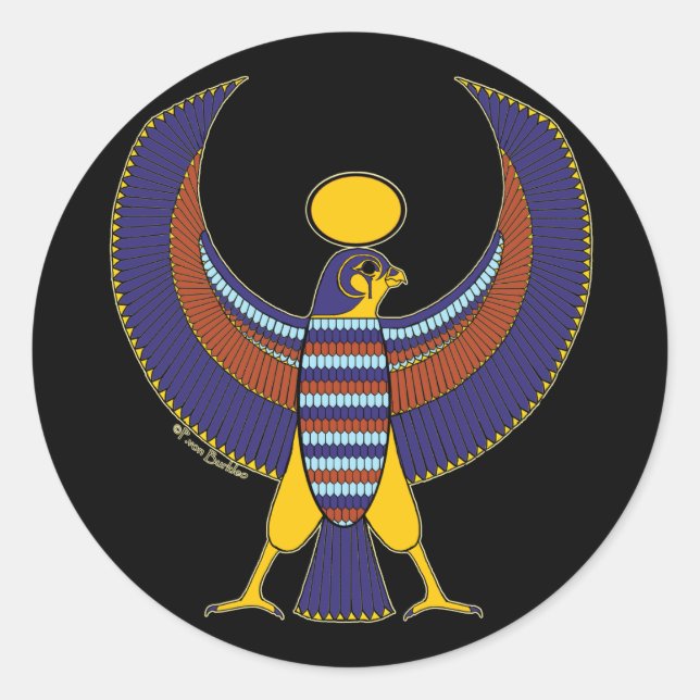 Egyptian hieroglyphic Horus Falcon Stickers #1 (Front)