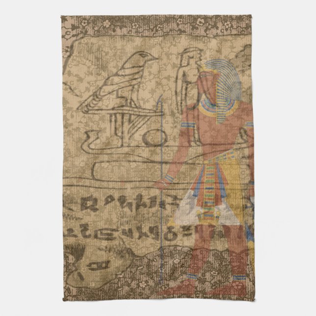 Egyptian Hieroglyphic Kitchen Towel (Vertical)