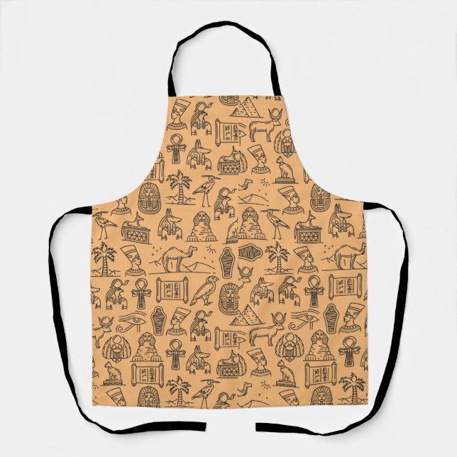 Egyptian Hieroglyphic Symbol Background        Apron (Front)