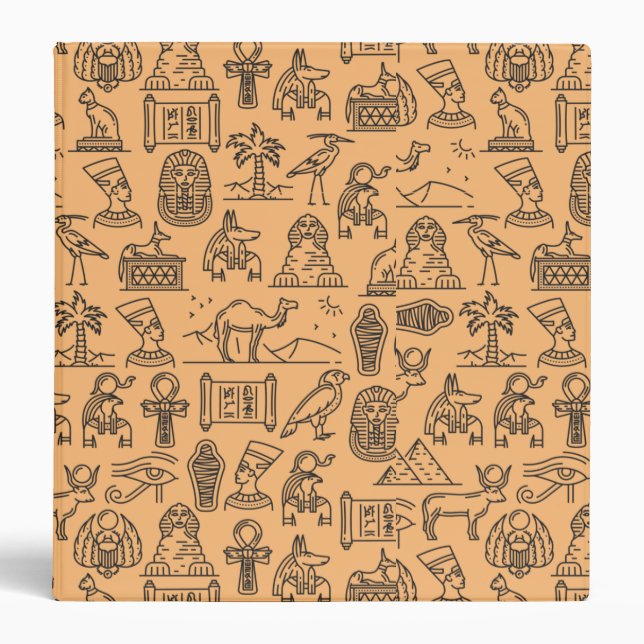 Egyptian Hieroglyphic Symbol Background        Binder (Front)