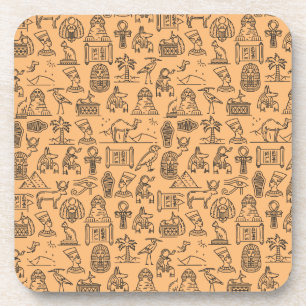 Egyptian Hieroglyphic Symbol Background         Coaster