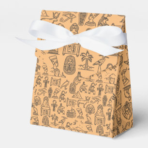 Egyptian Hieroglyphic Symbol Background Favor Box