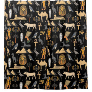 Egyptian Hieroglyphic Symbol Pattern Background