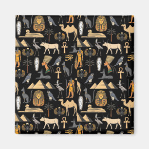  Egyptian Hieroglyphic Symbol Pattern Background   Magnet