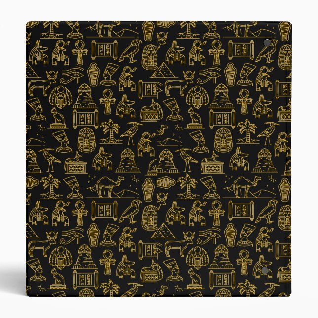 Egyptian Hieroglyphic Symbol Pattern       Binder (Back)