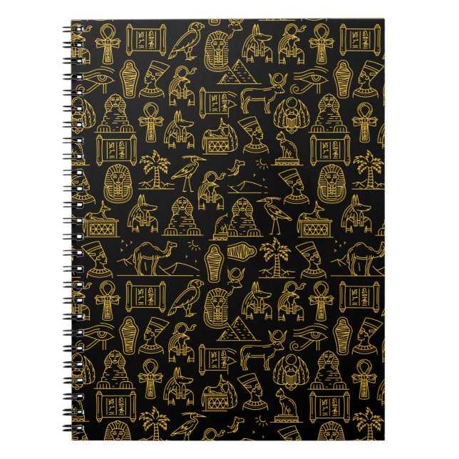 Egyptian Hieroglyphic Symbol Pattern      Notebook (Front)