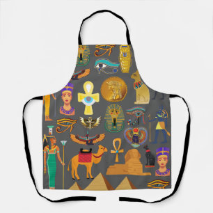 Egyptian Hieroglyphic Symbol Pattern pharaoh Apron
