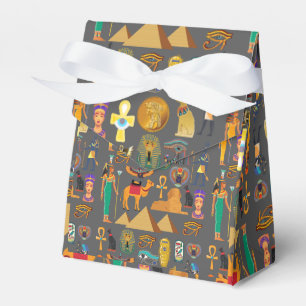 Egyptian Hieroglyphic Symbol Pattern pharaoh Favor Box